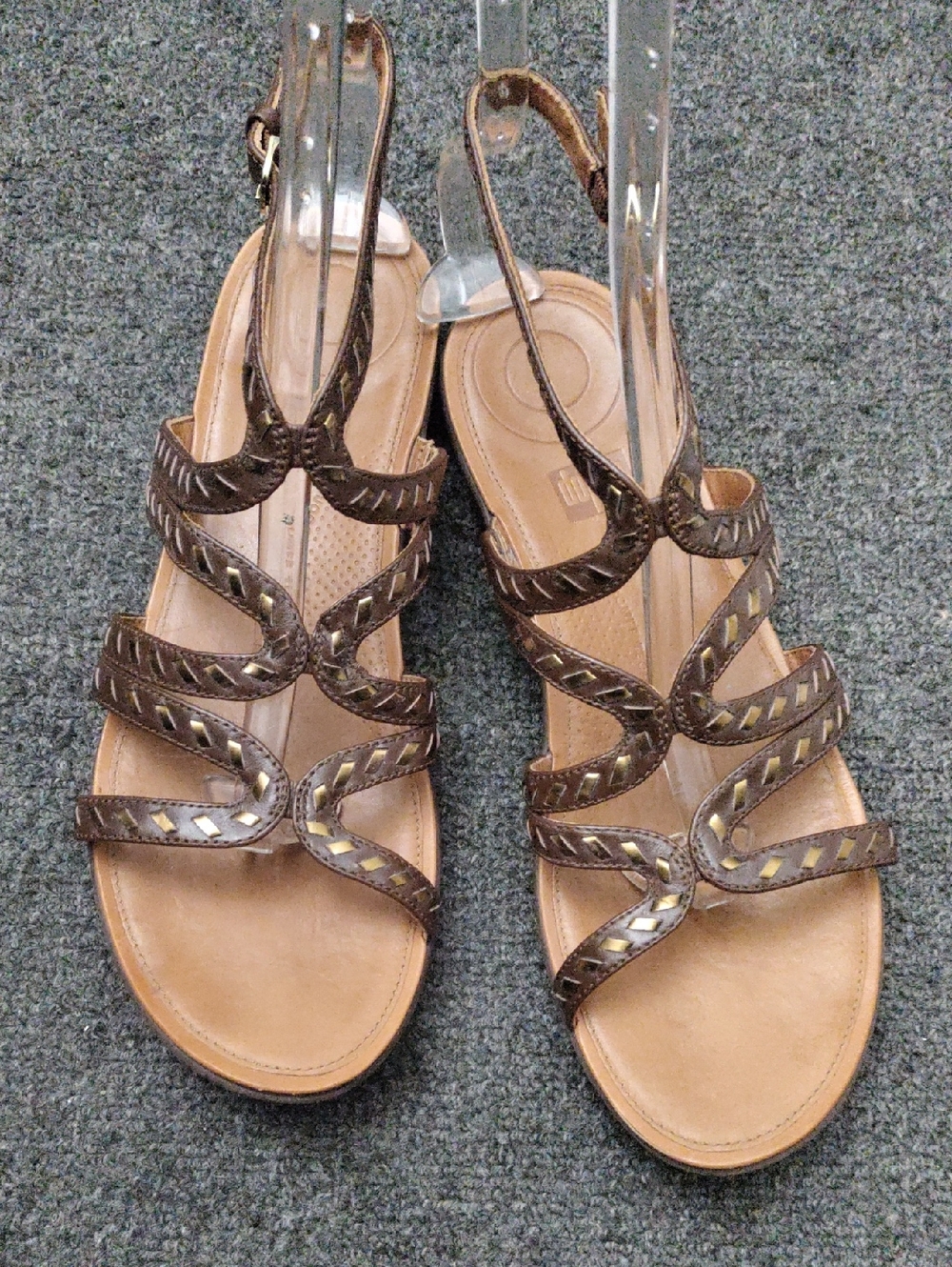 FitFlop Brown Strappy Embellished Slingback Sandals